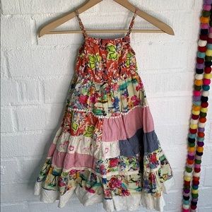 Cutey Couture Patchwork Ruffle Layer Dress sz 5/6